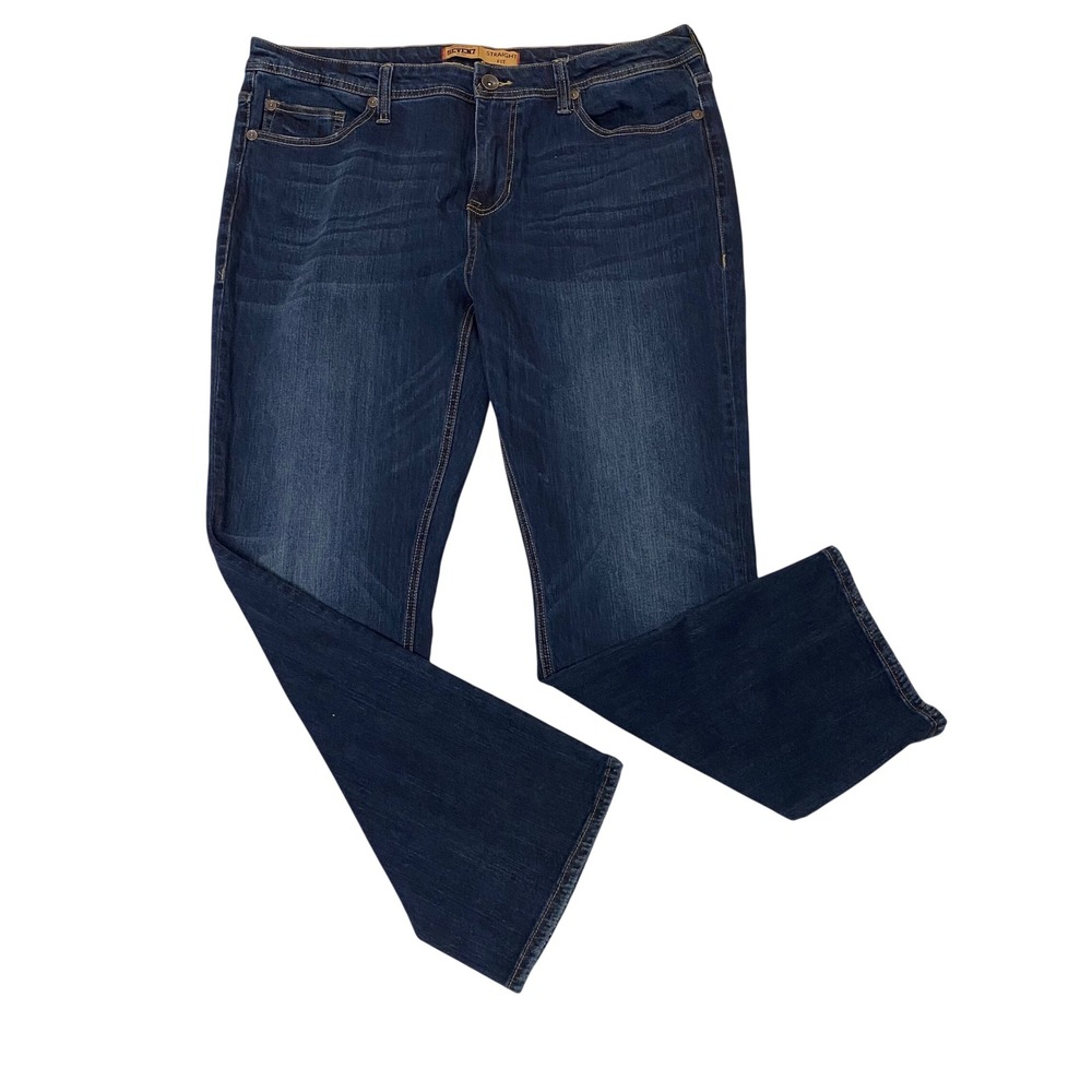 Seven7 Mens Jeans 38x30 Straight Fit Amsterdam Dark Wash Stretch Denim